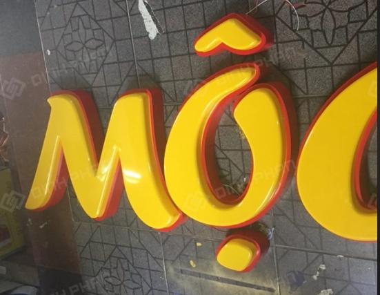 chữ nổi mica led bảng hiệu alu