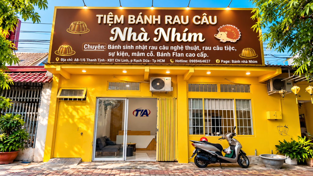 Căng bạt in quảng cáo lên khung sắt biển hiệu
